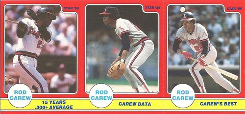 1986 Star Rod Carew #19-21 Rod Carew Front