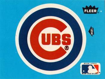 1985 Fleer - Team Stickers Blank Back #NNO Chicago Cubs Logo Front