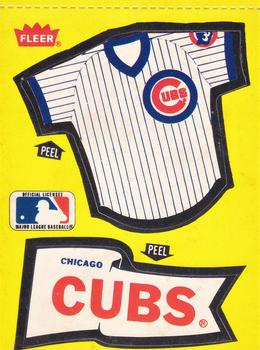 1985 Fleer - Team Stickers Blank Back #NNO Chicago Cubs Jersey Front