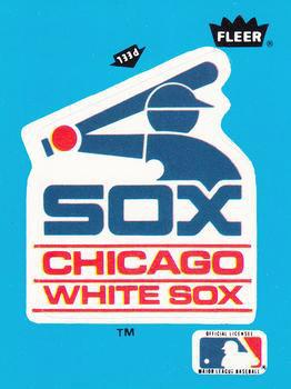 1985 Fleer - Team Stickers Blank Back #NNO Chicago White Sox Logo Front