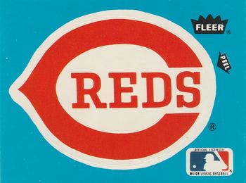 1985 Fleer - Team Stickers Blank Back #NNO Cincinnati Reds Logo Front