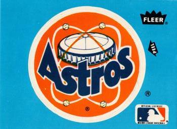 1985 Fleer - Team Stickers Blank Back #NNO Houston Astros Logo Front
