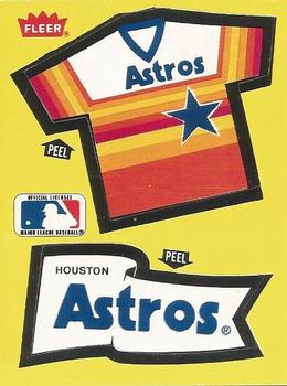 1985 Fleer - Team Stickers Blank Back #NNO Houston Astros Jersey Front