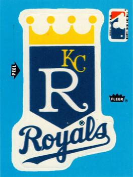 1985 Fleer - Team Stickers Blank Back #NNO Kansas City Royals Logo Front