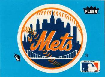 1985 Fleer - Team Stickers Blank Back #NNO New York Mets Logo Front