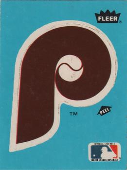 1985 Fleer - Team Stickers Blank Back #NNO Philadelphia Phillies Logo Front