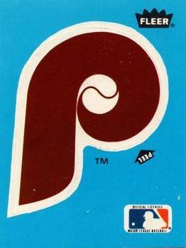1985 Fleer - Team Stickers Blank Back #NNO Philadelphia Phillies Logo Front