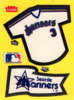 1985 Fleer - Team Stickers Blank Back #NNO Seattle Mariners Jersey Front