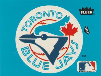 1985 Fleer - Team Stickers Blank Back #NNO Toronto Blue Jays Logo Front
