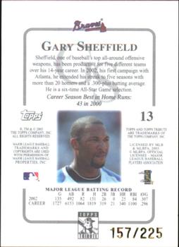 2003 Topps Tribute Contemporary - Red #13 Gary Sheffield Back