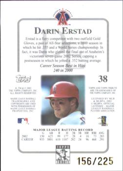 2003 Topps Tribute Contemporary - Red #38 Darin Erstad Back