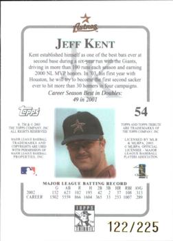 2003 Topps Tribute Contemporary - Red #54 Jeff Kent Back