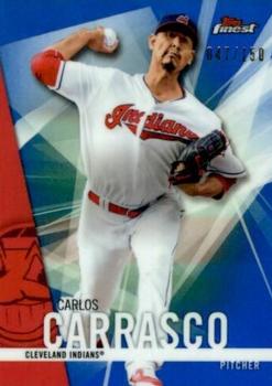 2017 Finest - Blue Refractor #20 Carlos Carrasco Front