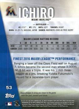 2017 Finest - Red Refractor #53 Ichiro Back