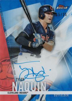 2017 Finest - Finest Autographs Blue Wave Refractor #FA-TN Tyler Naquin Front