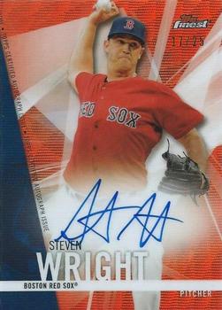 2017 Finest - Finest Autographs Red Wave Refractor #FA-SW Steven Wright Front