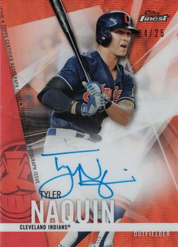 2017 Finest - Finest Autographs Red Wave Refractor #FA-TN Tyler Naquin Front