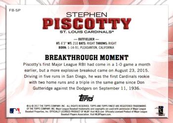 2017 Finest - Finest Breakthroughs #FB-SP Stephen Piscotty Back