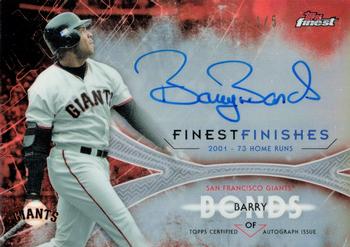 2017 Finest - Finest Finishes Autographs Red Refractor #FINA-BB Barry Bonds Front