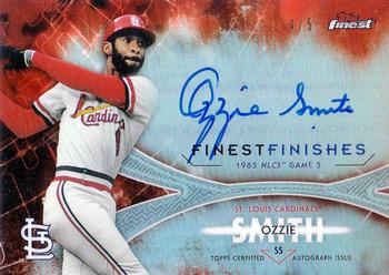 2017 Finest - Finest Finishes Autographs Red Refractor #FINA-OS Ozzie Smith Front