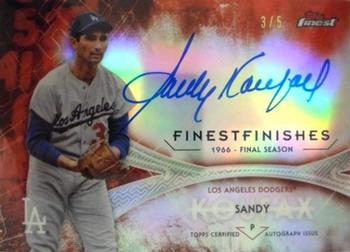 2017 Finest - Finest Finishes Autographs Red Refractor #FINA-SK Sandy Koufax Front