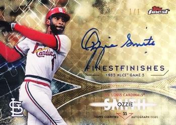 2017 Finest - Finest Finishes Autographs SuperFractor #FINA-OS Ozzie Smith Front