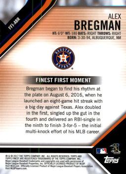 2017 Finest - Finest Firsts #FFI-ABR Alex Bregman Back