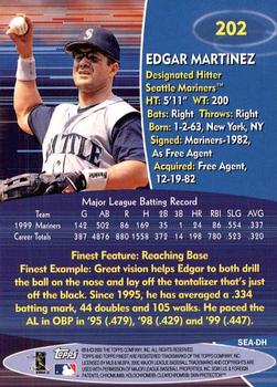 2017 Finest - Finest Originals Autographs #202 Edgar Martinez Back