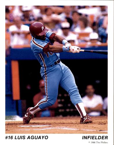 1988 Tastykake Philadelphia Phillies #NNO Luis Aguayo Front