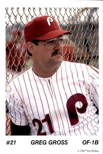 1987 Tastykake Philadelphia Phillies #NNO Greg Gross Front