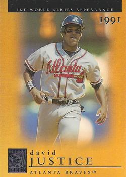 2003 Topps Tribute World Series - Gold #61 David Justice Front
