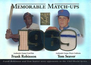 2003 Topps Tribute World Series - Memorable Match-Up Relics #MMR-RS Frank Robinson / Tom Seaver Front