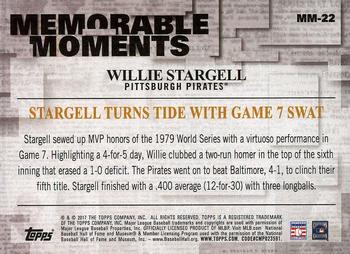 2017 Topps - Memorable Moments #MM-22 Willie Stargell Back