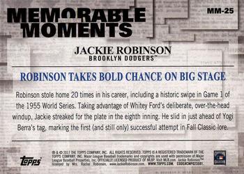 2017 Topps - Memorable Moments #MM-25 Jackie Robinson Back
