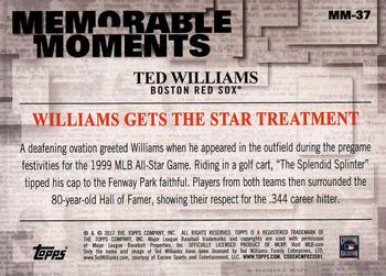 2017 Topps - Memorable Moments #MM-37 Ted Williams Back
