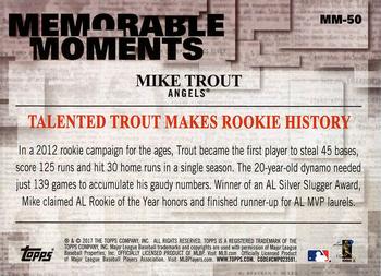 2017 Topps - Memorable Moments #MM-50 Mike Trout Back
