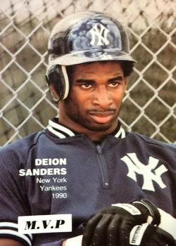 1990 M.V.P. Rookies Superstars Set of 7 (unlicensed) #3 Deion Sanders Front