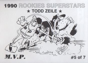 1990 M.V.P. Rookies Superstars Set of 7 (unlicensed) #5 Todd Zeile Back