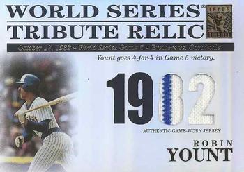 2003 Topps Tribute World Series - Tribute Relics #TR-RY Robin Yount Front