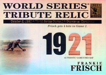 2003 Topps Tribute World Series - Tribute Relics #TR-FF Frankie Frisch Front