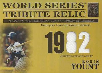 2003 Topps Tribute World Series - Tribute Relics Gold #TR-RY Robin Yount Front