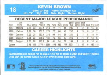 2002 Donruss Originals #18 Kevin Brown Back