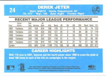 2002 Donruss Originals #24 Derek Jeter Back