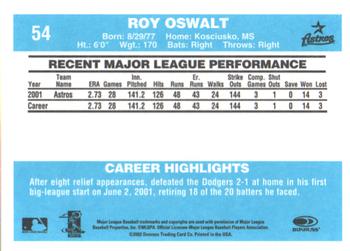 2002 Donruss Originals #54 Roy Oswalt Back