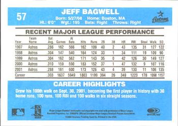 2002 Donruss Originals #57 Jeff Bagwell Back