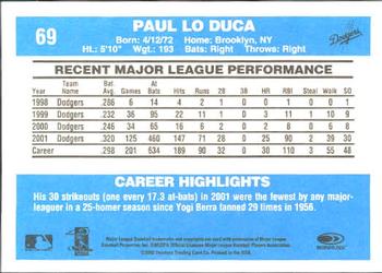 2002 Donruss Originals #69 Paul Lo Duca Back