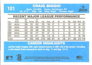 2002 Donruss Originals #101 Craig Biggio Back
