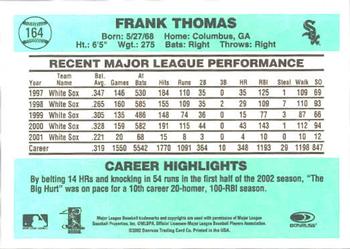 2002 Donruss Originals #164 Frank Thomas Back