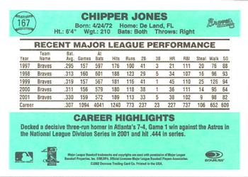 2002 Donruss Originals #167 Chipper Jones Back