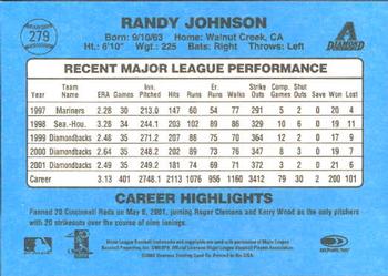 2002 Donruss Originals #279 Randy Johnson Back